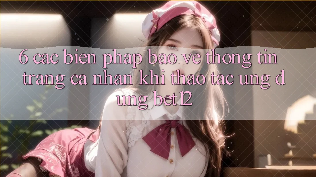 6. Các Biện Pháp Bảo vệ thông tin Trang cá nhân Khi Thao tác Ứng dụng bet12